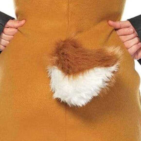 Cozy Fleece Fawn Reindeer Costume Dress Womens Size XL Christmas Halloween Top - Picture 8 of 10